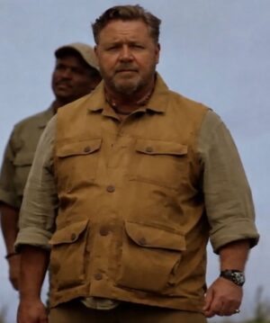 Kraven the Hunter Russell Crowe Brown Vest