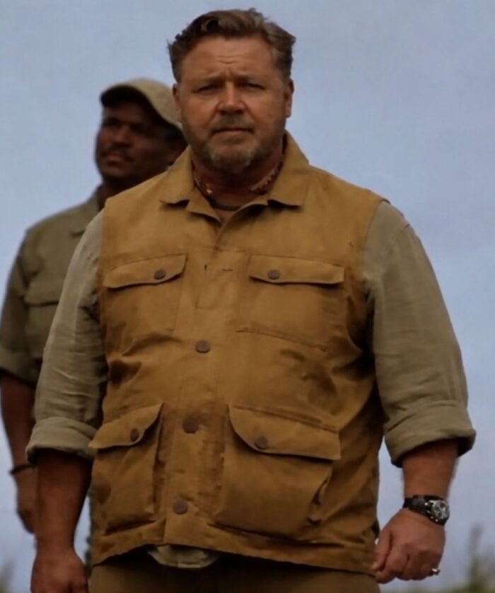 Kraven the Hunter Russell Crowe Brown Vest