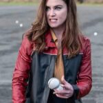 Ms. De Brún Derry Girls Black and Red Jacket