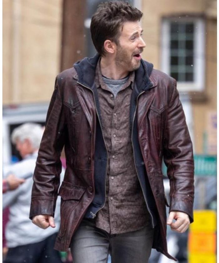 Red One Movie Chris Evans Leather Jacket online sale