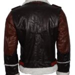 Rocky Balboa Sylvester Stallone Fur Leather Jacket sale men brown