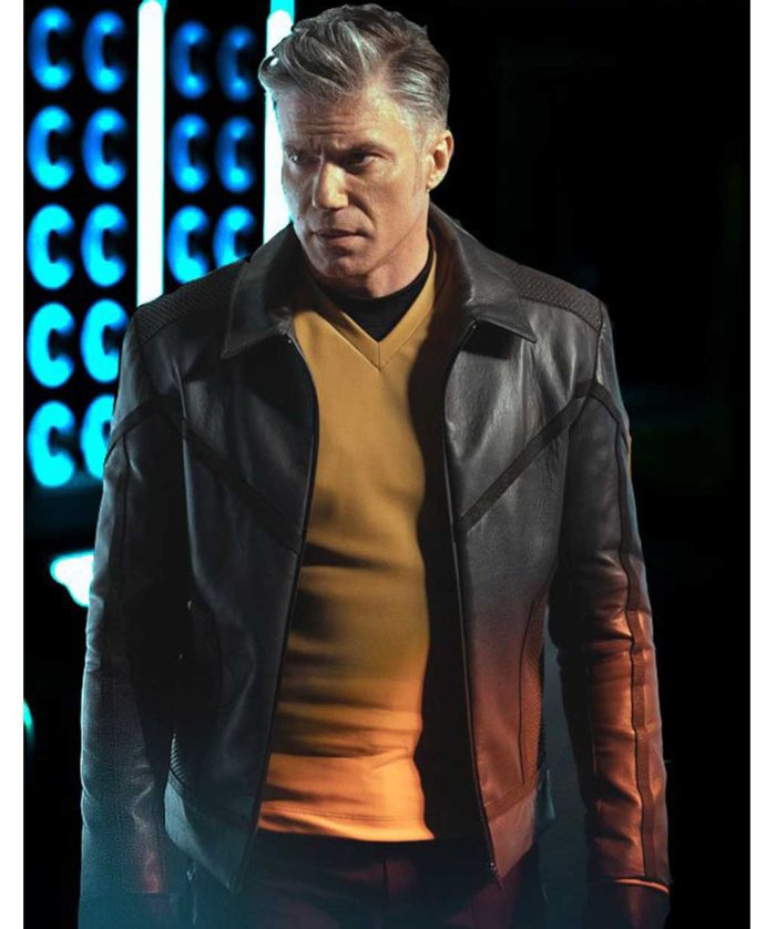 Christopher Pike Star Trek Strange New Worlds Leather Jacket