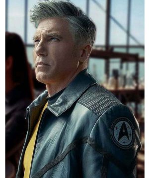 Christopher Pike Star Trek Strange New Worlds Leather Jacket Sale