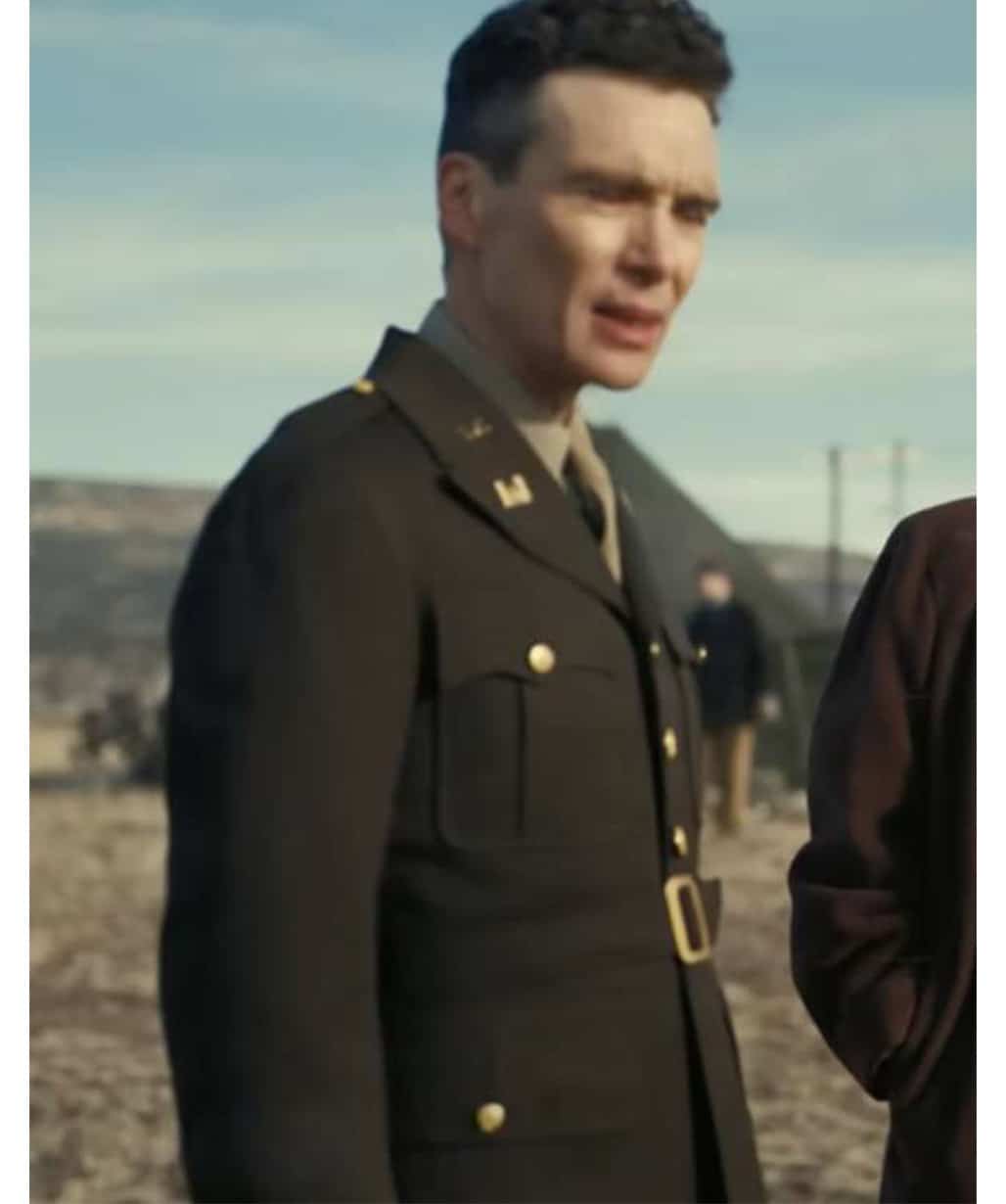 Oppenheimer Cillian Murphy Green Uniform Coat