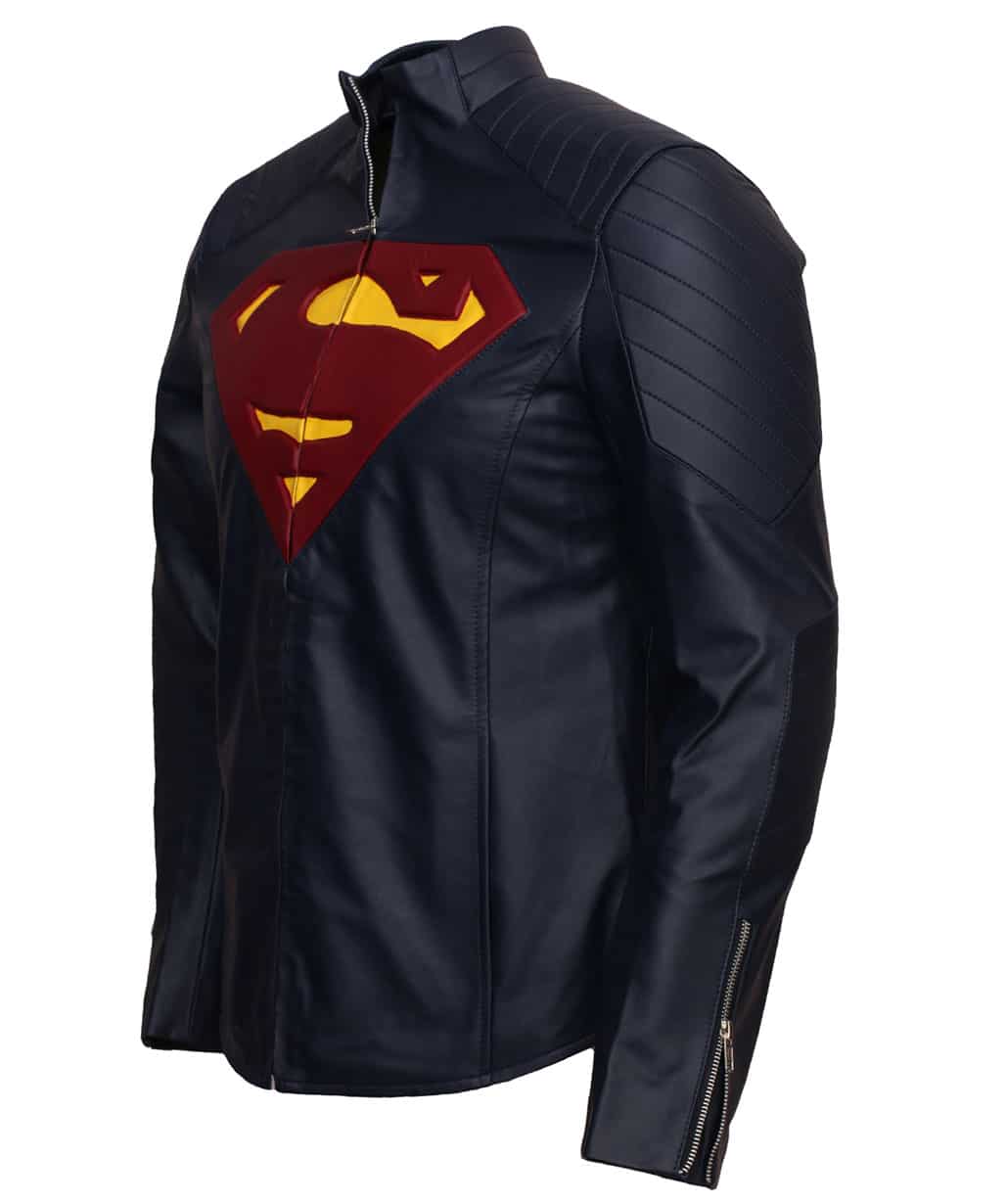 Superman Man of Steel Blue Leather Jacket-online