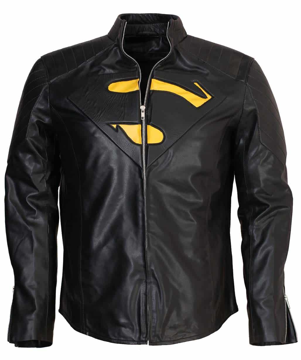 Black superman jacket top