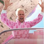 Barbie 2023 Ryan Gosling Pink Outfit Ken Cropped Jacket