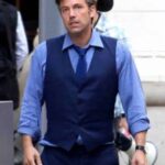 Bruce Wayne Dawn of Justice Ben Affleck Blue Vest sale
