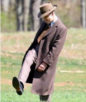 Cillian Murphy Oppenheimer 2023 Brown Wool Coat
