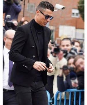 Cristiano Ronaldo black blazer