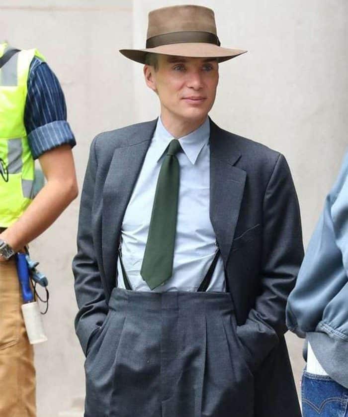 Oppenheimer Cillian Murphy Grey Suit for men