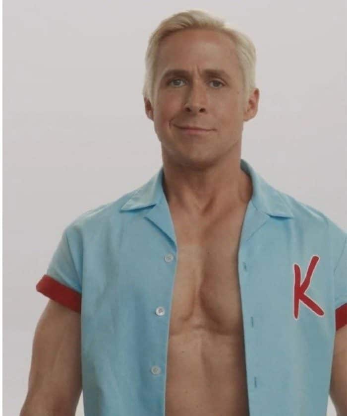 Ryan Gosling Barbie Movie Blue Ken Vest men