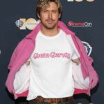 Ryan Gosling Pink Bomber leather Jacket barbie