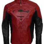 Superman Red and Black Leather Jacket