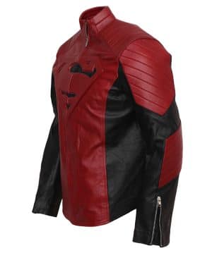 Superman Smallville Red and Black Leather Jacket - Image 2