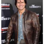 The Kennedys Premiere Tom Cruise Brown Leather Jacket