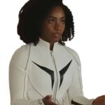 The Marvels Monica Rambeau White Leather Jacket Costume