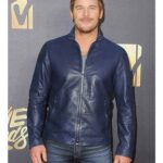 Chris Pratt Blue Leather Jacket
