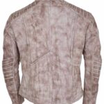 Superman Justice League White Waxed Leather Jackets Costume