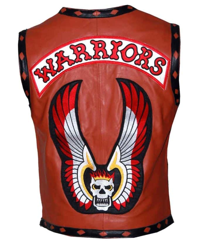 The Warriors Brown Leather Jacket Biker Vest