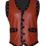 The Warriors Brown Leather Jacket Biker Vests
