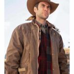 Yellowstone Wes Bentley Brown Waxed Cotton Jacket
