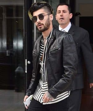 Zayn Malik Black Biker Leather Jacket
