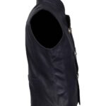 Aegeus Men Black Leather Vest for men