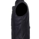 Aegeus Men Black Leather Vest usa