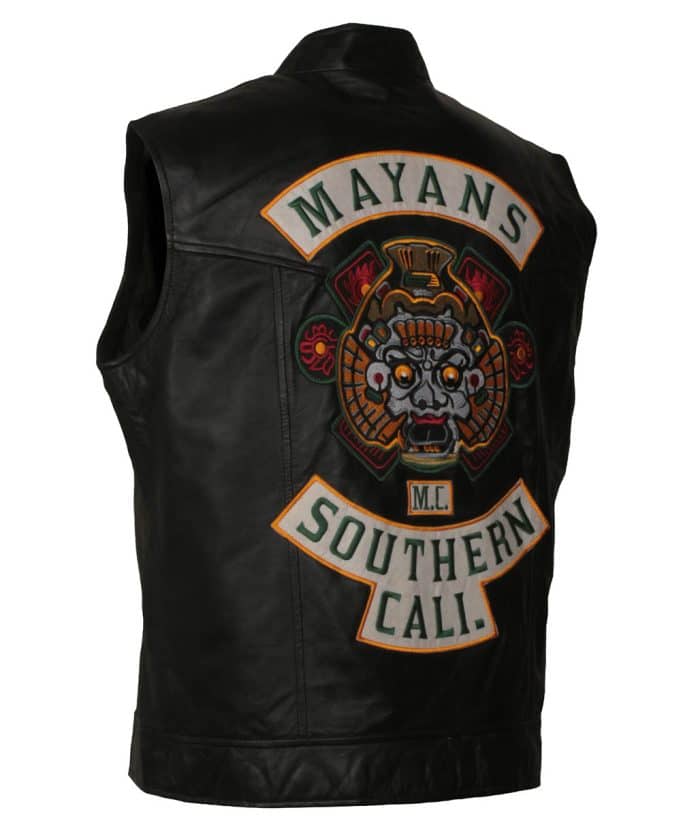 Angel Reyes Mayans M.C Biker Leather Vest Outfit