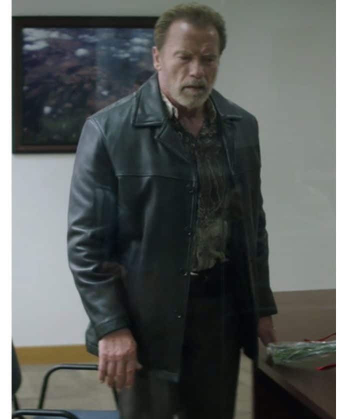Arnold Schwarzenegger Aftermath Roman Leather Jacket