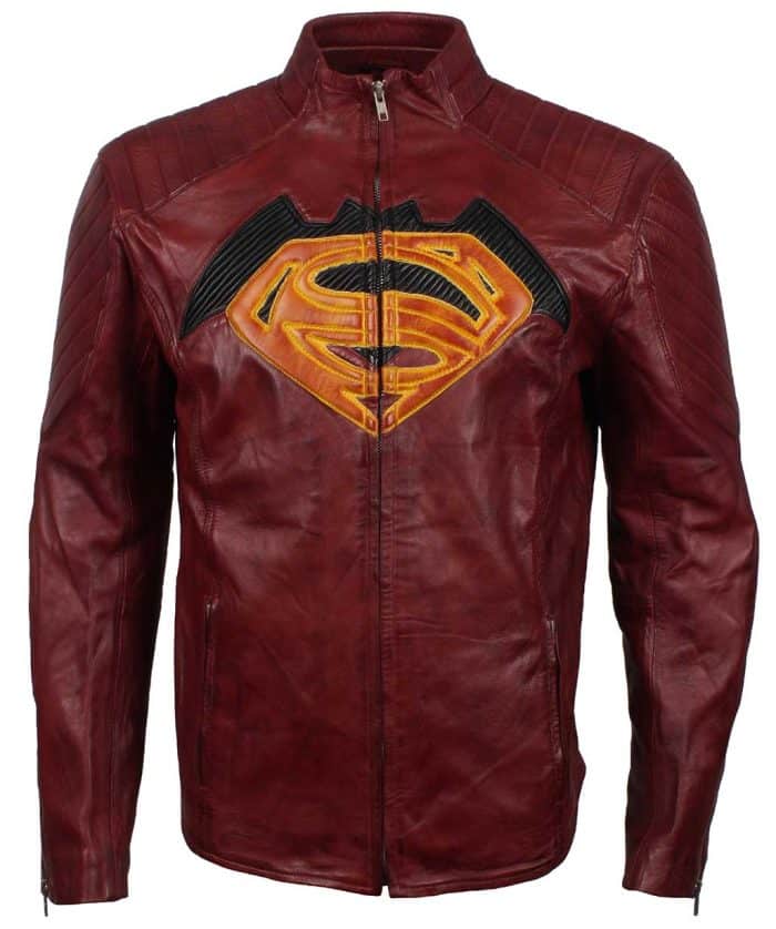 Superman Vs Batman Dawn of Justice Leather Jacket Men USA