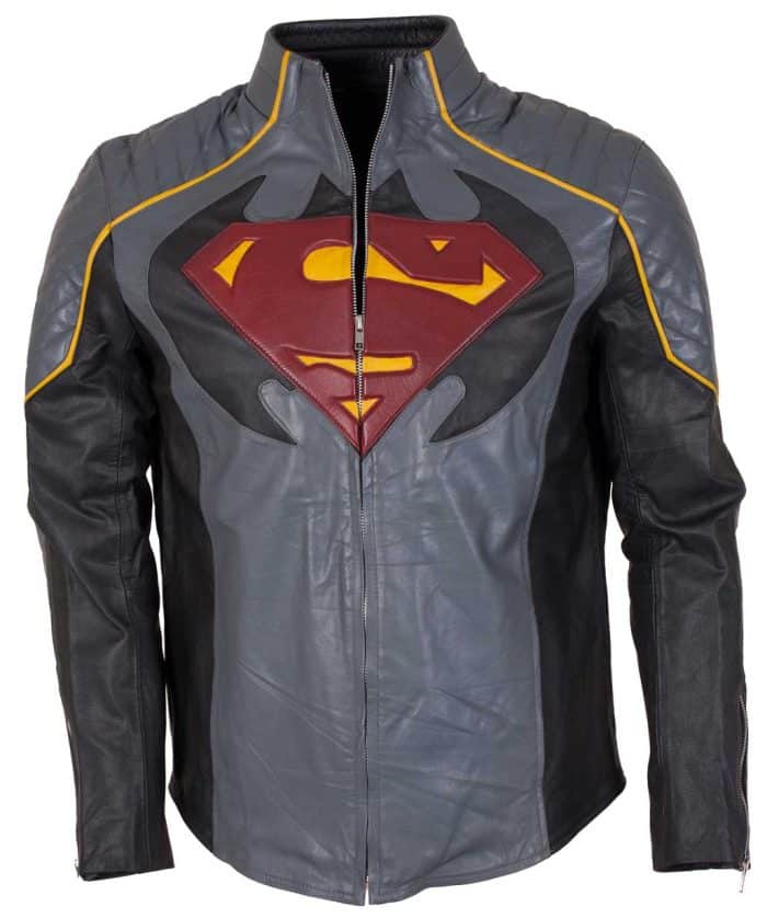 Batman Vs Superman Grey Leather Jacket