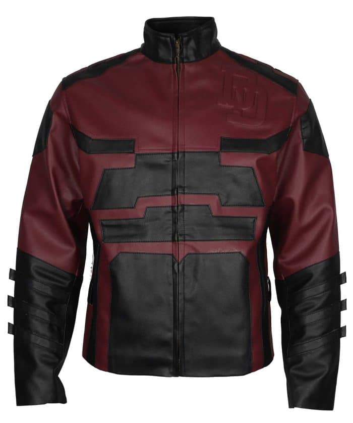 Charlie Cox Daredevil Maroon Leather Jacket