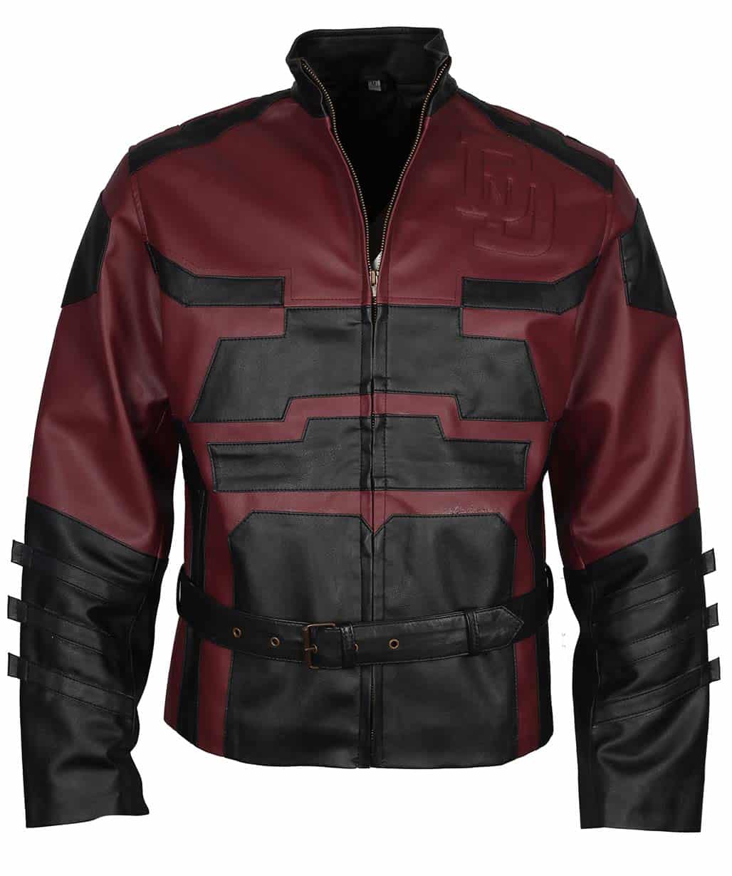 charlie-cox-daredevil-maroon-leather-jacket-costume