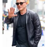 Daniel Craig Black Leather Blazer sale