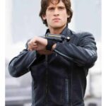 Dillon Power Rangers Rpm Black Leather Jacket men