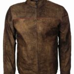 Distressed Brown Men Fashion Leather Jacket