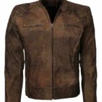 Distressed Brown Men Vintage Leather Jacket online men