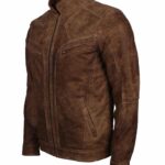Shop Dorus Men Brown Suede Leather Jacket - USA Leather Factory