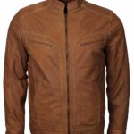 Dorus Men Tan Suede Leather Jacket