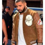 Drake Suede Leather Varsity Jacket