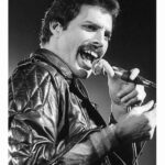 Freddie Mercury Black Vintage Leather Jacket outfit