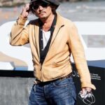 Johnny Depp Beige Leather Jacket