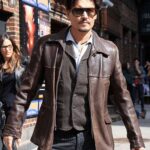 Johnny Depp Brown Leather Jacket