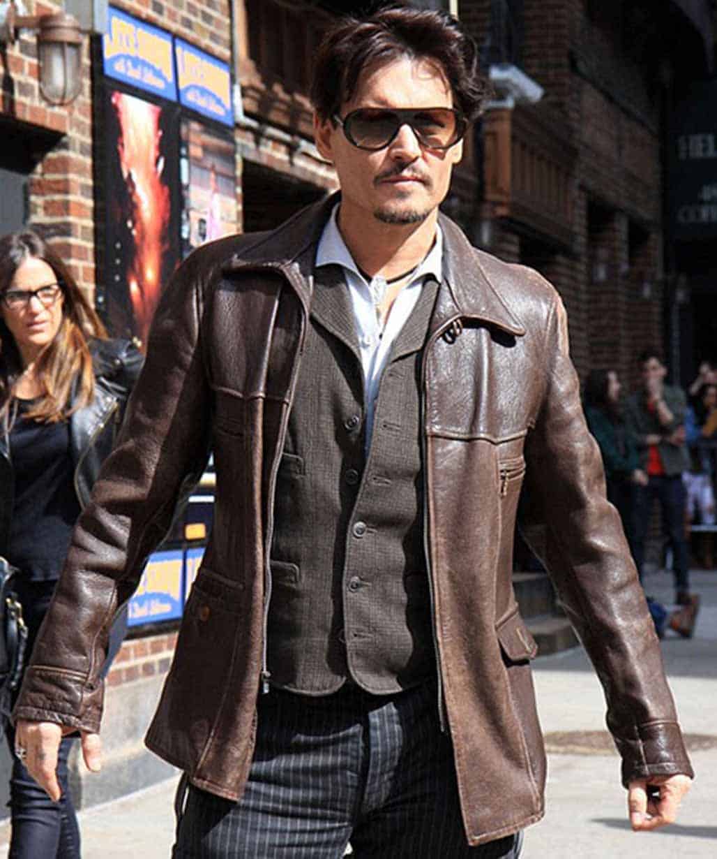 johnny-depp-brown-leather-jacket