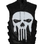 Jon Bernthal Punisher Black Leather Vest