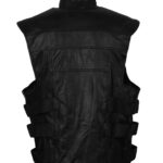 Jon Bernthal Punisher Black Leather Vest Costume men