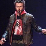 Justin Timberlake Grammy Award Distressed Leather Jacket