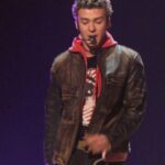 Justin Timberlake Distressed Leather Jacket